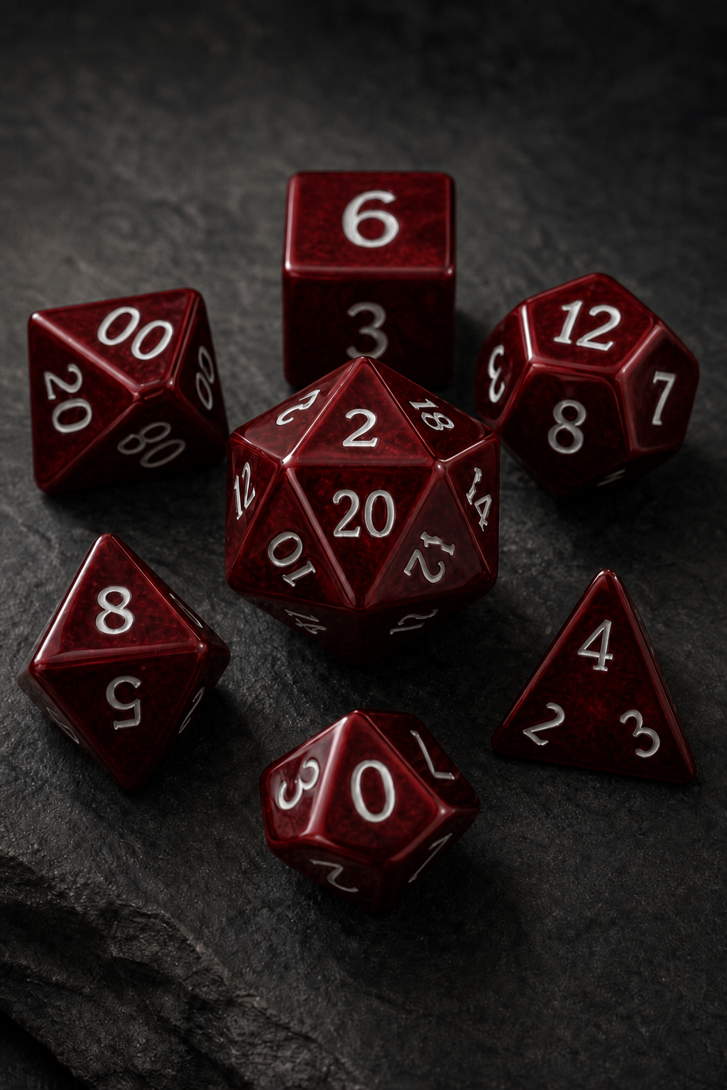 Bloodstone resin dice set