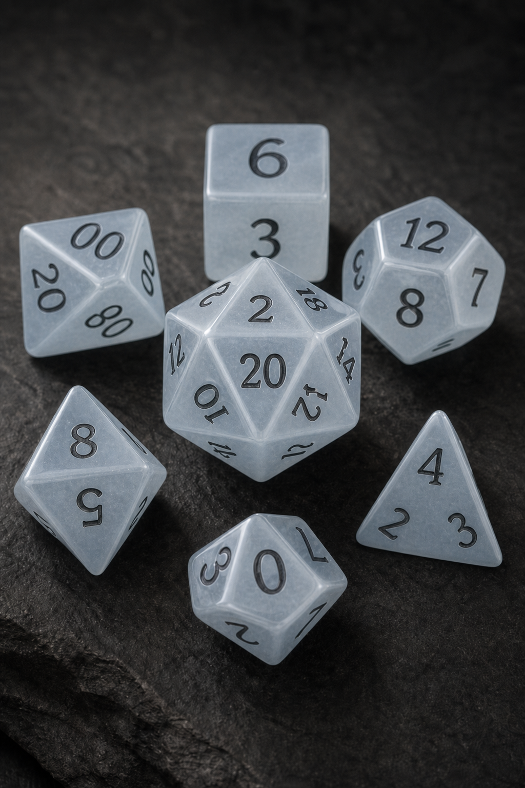 Frost liquid-core dice set