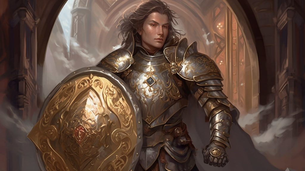 Paladin 5E: Warrior in armour with shield