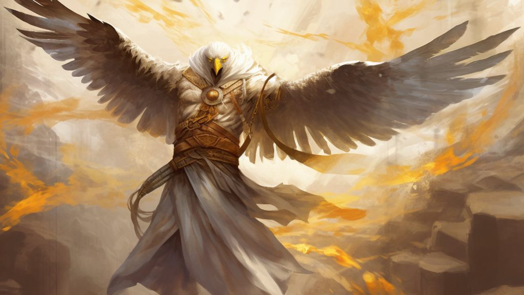 Monk 5E: monk from DnD with wings