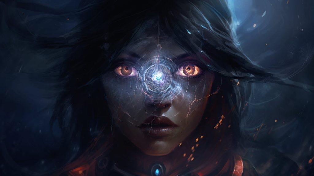 Arcane Eye 5E: Sorcerer casting spell to see future