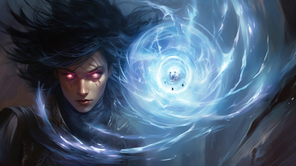 Arcane Eye 5E: Sorcerer with glowing eyes