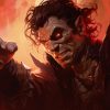 Hellish Rebuke 5E: Warlock from DnD pointing finger at the enemy