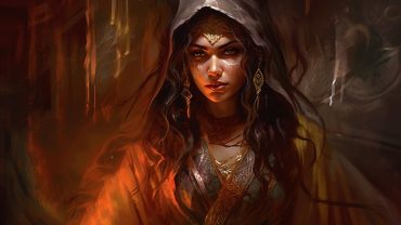 Sorcerer 5E: Female sorcerer from DnD